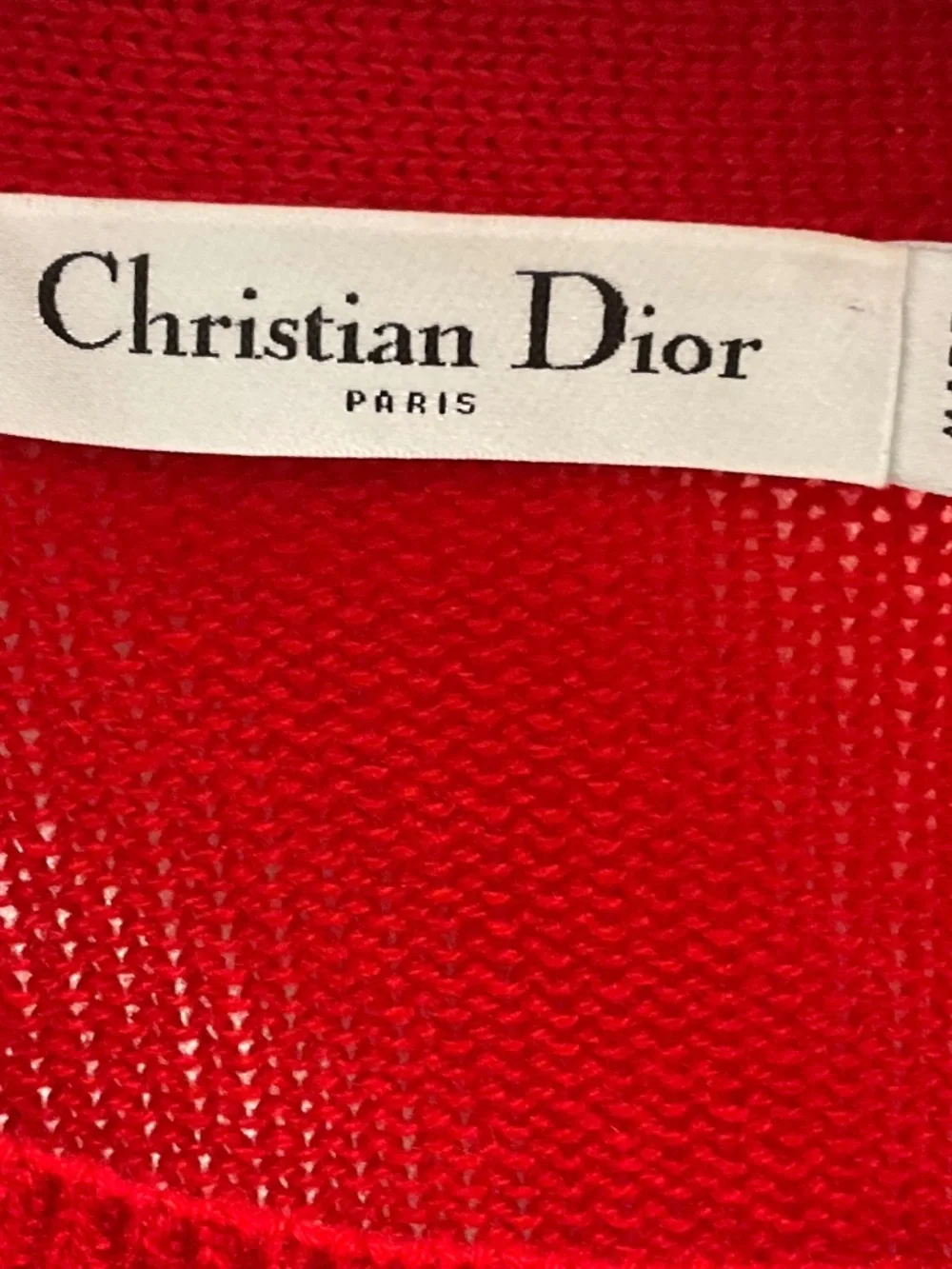 CHRISTIAN DIOR RED DIOR TRIBALES CASHMERE CARDIGAN AND MATCHING TOP TWIN SET